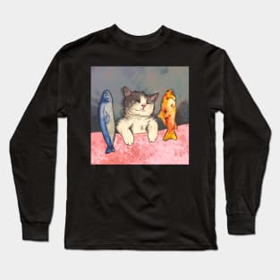 Sleeping with the fishes! Long Sleeve T-Shirt